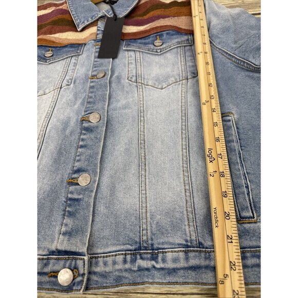 Driftwood Jeans Denim Jacket Arizona Sunrise Womens Plus Size 3X Embroidered NEW - Picture 15 of 16